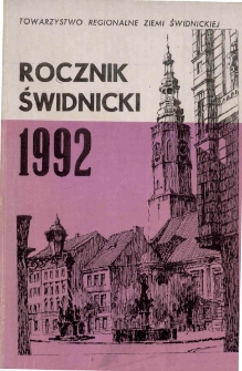 Rocznik Świdnicki, T. 18 (1992)