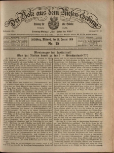 Der Bote aus dem Riesen-Gebirge : Zeitung f&uuml;r alle St&auml;nde, R. 104, 1916, nr 18