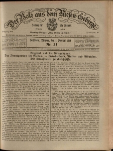 Der Bote aus dem Riesen-Gebirge : Zeitung f&uuml;r alle St&auml;nde, R. 104, 1916, nr 31