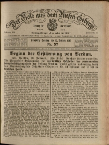 Der Bote aus dem Riesen-Gebirge : Zeitung f&uuml;r alle St&auml;nde, R. 104, 1916, nr 57