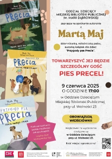 Spotkanie autorskie z Martą Maj - plakat [Dokument życia społecznego]