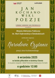 Narodowe Czytanie - plakat [Dokument życia społecznego]