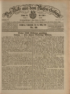 Der Bote aus dem Riesen-Gebirge : Zeitung f&uuml;r alle St&auml;nde, R. 104, 1916, nr 84