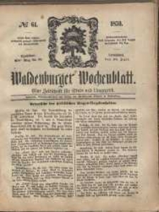 Waldenburger Wochenblatt, Jg. 5, 1859, nr 61