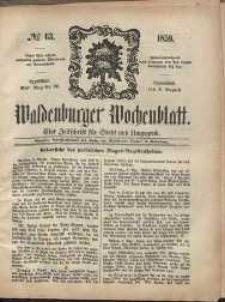 Waldenburger Wochenblatt, Jg. 5, 1859, nr 63