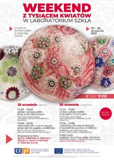 Weekend z tysiącem kwiat&oacute;w w Laboratorium Szkła - plakat [Dokument elektroniczny]