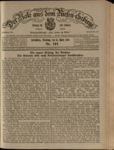Der Bote aus dem Riesen-Gebirge : Zeitung f&uuml;r alle St&auml;nde, R. 104, 1916, nr 101