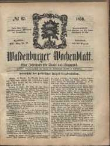 Waldenburger Wochenblatt, Jg. 5, 1859, nr 67