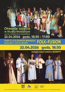 Tradycja w nowym brzmieniu spotkanie z kulturą Ukrainy : Folk- Fusion - plakat [Dokument życia społecznego]