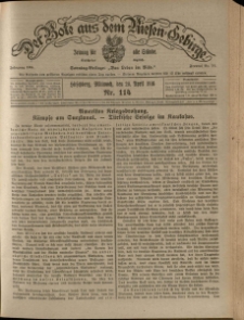 Der Bote aus dem Riesen-Gebirge : Zeitung f&uuml;r alle St&auml;nde, R. 104, 1916, nr 114