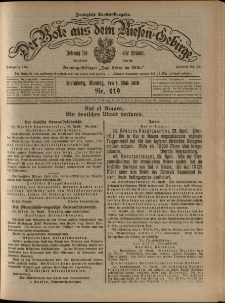 Der Bote aus dem Riesen-Gebirge : Zeitung f&uuml;r alle St&auml;nde, R. 104, 1916, nr 119