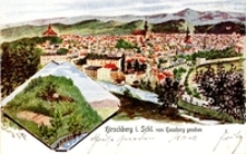 Jelenia Góra - panorama - widok ze Wzgórza Bolesława Krzywoustego [Dokument ikonograficzny]