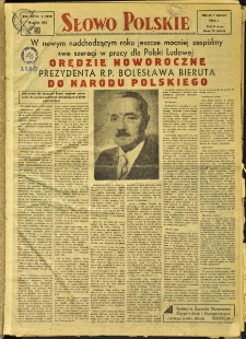 Słowo Polskie, 1952, nr 1 (1830)