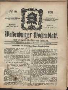 Waldenburger Wochenblatt, Jg. 5, 1859, nr 80