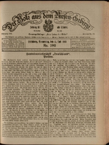 Der Bote aus dem Riesen-Gebirge : Zeitung f&uuml;r alle St&auml;nde, R. 104, 1916, nr 190