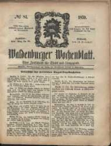 Waldenburger Wochenblatt, Jg. 5, 1859, nr 84
