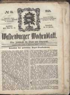 Waldenburger Wochenblatt, Jg. 4, 1858, nr 13