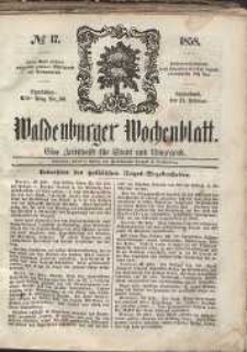 Waldenburger Wochenblatt, Jg. 4, 1858, nr 17