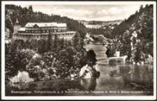 Riesengebirge. Turmsteinbaude a.d. Boberröhrsdorfer Talsperre m. Blick n. Boberröhrsdorf [Dokument ikonograficzny]