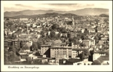 Jelenia Góra - panorama miasta - Karkonosze widok ogólny [Dokument ikonograficzny]
