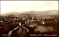 Jelenia Góra - panorama miasta na tle Karkonoszy [Dokument ikonograficzny]