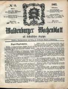 Waldenburger Wochenblatt, Jg. 8, 1862, nr 14