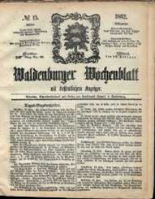 Waldenburger Wochenblatt, Jg. 8, 1862, nr 15
