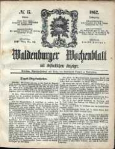 Waldenburger Wochenblatt, Jg. 8, 1862, nr 17