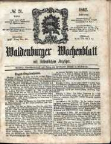 Waldenburger Wochenblatt, Jg. 8, 1862, nr 21
