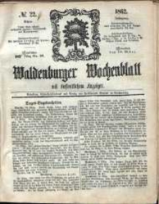 Waldenburger Wochenblatt, Jg. 8, 1862, nr 22