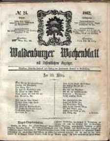 Waldenburger Wochenblatt, Jg. 8, 1862, nr 24