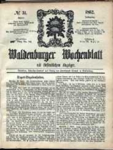 Waldenburger Wochenblatt, Jg. 8, 1862, nr 31