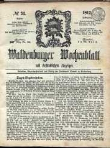 Waldenburger Wochenblatt, Jg. 8, 1862, nr 34