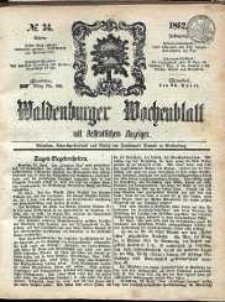 Waldenburger Wochenblatt, Jg. 8, 1862, nr 34