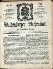 Waldenburger Wochenblatt, Jg. 8, 1862, nr 45