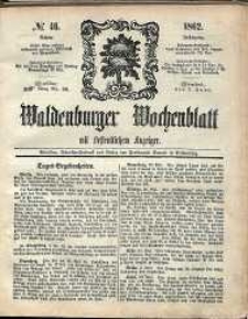 Waldenburger Wochenblatt, Jg. 8, 1862, nr 46