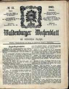 Waldenburger Wochenblatt, Jg. 8, 1862, nr 53