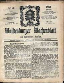 Waldenburger Wochenblatt, Jg. 8, 1862, nr 56
