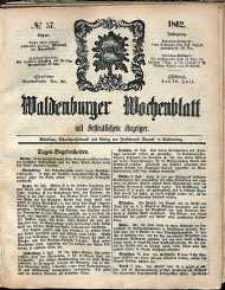 Waldenburger Wochenblatt, Jg. 8, 1862, nr 57