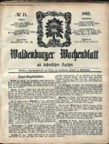 Waldenburger Wochenblatt, Jg. 8, 1862, nr 71