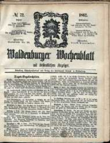 Waldenburger Wochenblatt, Jg. 8, 1862, nr 72