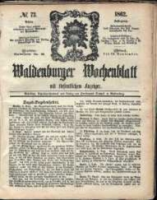 Waldenburger Wochenblatt, Jg. 8, 1862, nr 73
