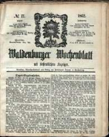 Waldenburger Wochenblatt, Jg. 8, 1862, nr 77