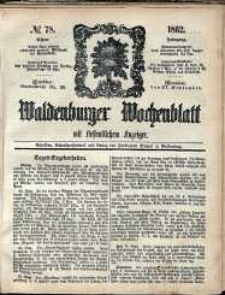 Waldenburger Wochenblatt, Jg. 8, 1862, nr 78