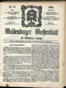 Waldenburger Wochenblatt, Jg. 8, 1862, nr 83