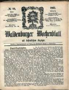 Waldenburger Wochenblatt, Jg. 8, 1862, nr 88