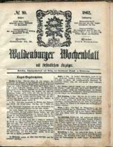 Waldenburger Wochenblatt, Jg. 8, 1862, nr 90