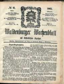 Waldenburger Wochenblatt, Jg. 8, 1862, nr 91