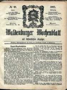 Waldenburger Wochenblatt, Jg. 8, 1862, nr 98