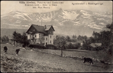 Agnetendorf i. Riesengebirge - Villa Alwine, Pension und Restaurant [Dokument ikonograficzny]